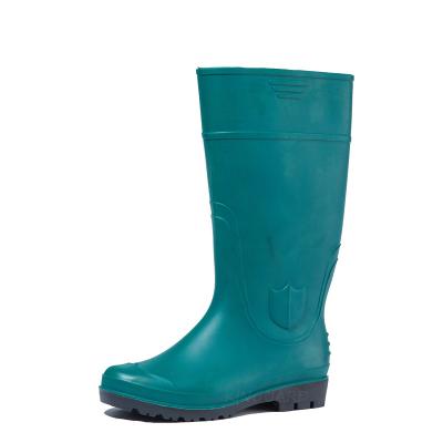 China Green Unisex Waterproof Labor S5 Ce Approve Safety Shoes Steel Toe Pvc Rain Gum Boots for sale