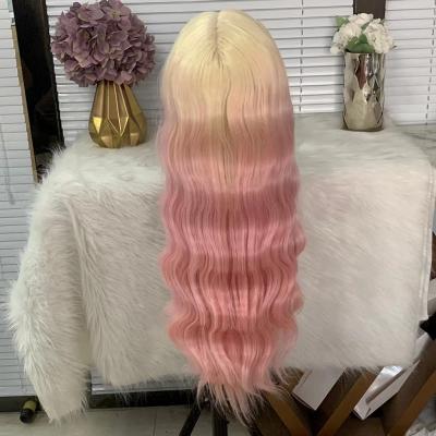 China Can be ombre color body wave lace wig 100% lace frontal hair dyed virgin wig for black women for sale