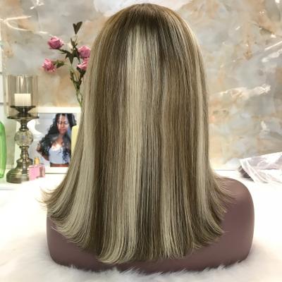 China Silky Straight Brazilian Lace Frontal Wig Highlight Hair Glueless Hair Wig for sale