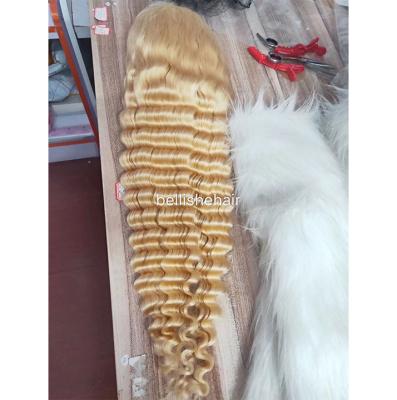 China Deep Wave 13x4 Virgin Hair Lace Front Wigs 13*6 Hd Transparent Swiss Blonde Deep Lace Wigs Lace Front Wigs for sale