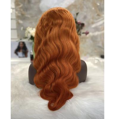 China Can be wave orange lace body color wig 100% frontal hair dyed virgin wig for black women for sale