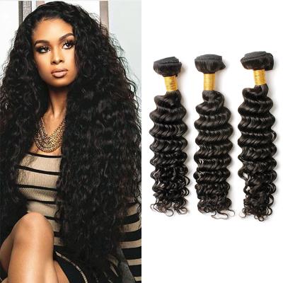 China Deep Wave Start Selling Cheap Mix Hair Cuticle Aligned Raw Virgin Synthetic Curly Deep Wave Hair Bundles for sale