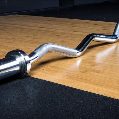 China Universal Threaded Solid Chrome Barbell Bar, Steel EZ Loop Bar and Power Lift for sale