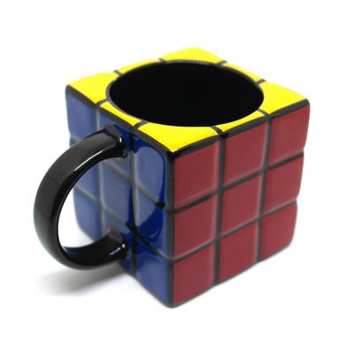 China Viable Creative Cube 3D Tetris Ceramic Mug for sale