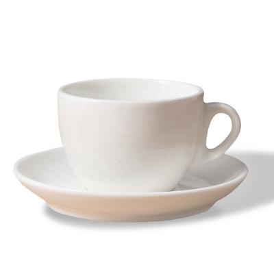 China European Stocked Ceramic Coffee Cup And Saucer Set Porcelain for sale