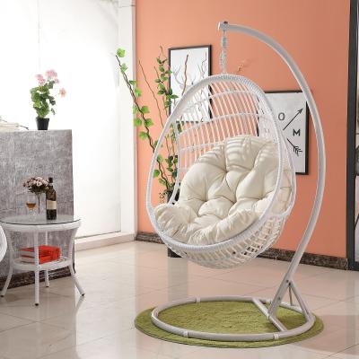 China TW9803 outdoor and indoor(height)adjustable PE rattan/wicker swing chair/hanging chair for sale