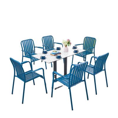 China TW00C Lightweight Indoor Aluminum Chair and Aluminum Table and Chair Bistros Table and Chair Dining Table for sale