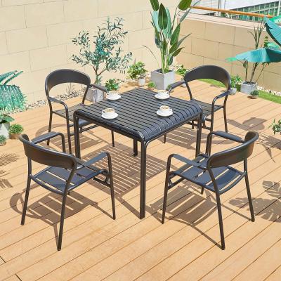 China TW-T21 Modern Study Table Outdoor Aluminum Table And Chair Balcony Table And Chair Set for sale