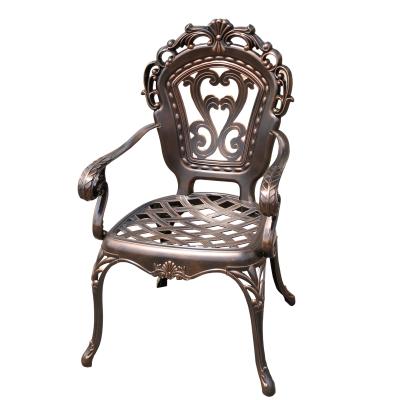 China Modern hot sale outdoor popular cast aluminum dining chair and table restaurant garden of cast aluminum chairs for sale