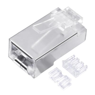 China Other price good shielded socket ftp rj45 male cat6a connector plug for ethernet cat6a shielded cable for sale