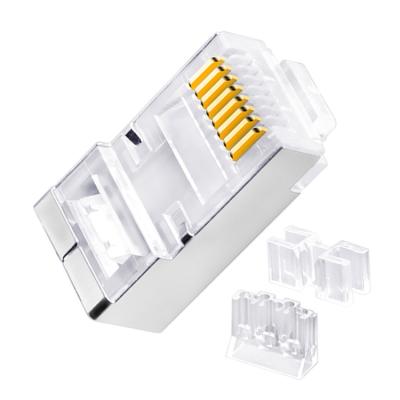 China Networking cable china supplier shielded types plugging rj45 connector to cat5e cat6 cat6a cable Rj45 plug connections for sale