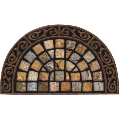 China Apache Mills Mohawk Masterpiece Recycled Rubber Waterproof Pebble Stone Rock Fell Door Floor Mats for sale