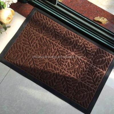 China Anti-bacteria Indoor Outdoor Embossed Door Mat For Walmart Target for sale