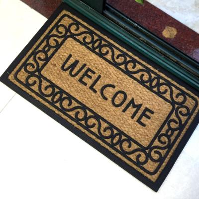 China Outdoor Washable Entrance Door Coir Doormat for Front Door for sale