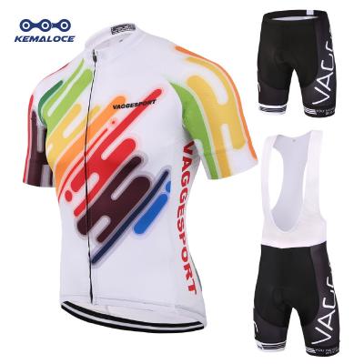 China Antibacterial custom cycling tank top and bib shorts, bike wear sets, 2020 pro Team Bicycle cycling shorts sublimation bib for sale