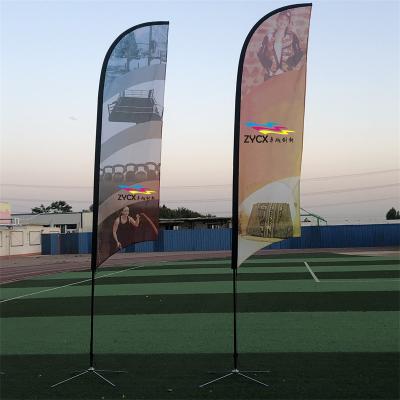 China Custom high quality tear drop durable using factory manufacture various custom feather beach flag for sale