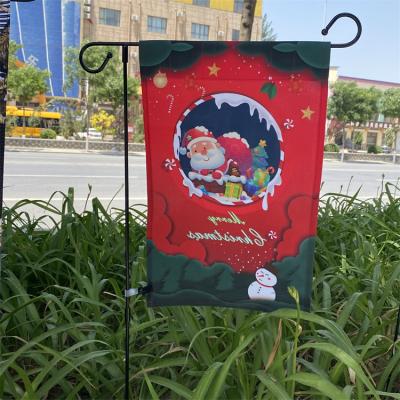 China Wholesale Garden Flags Ourdoor Christmas Burlap Yard Flag Home Decor Eco-friendly Decorative Cheap Custom Garden Flag for sale