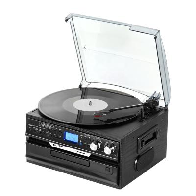 China USB SD Playing & encoding+CD+Cassete +BT game Christmas gift turntable player record player with cassette play and CD play for sale