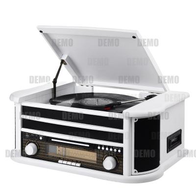 China Plastic Panel + Wooden Case OEM/ODM 2020 Hot Selling Wooden Case Music BT CD Turntable Vinyl Turntable MDF DJ Player for sale