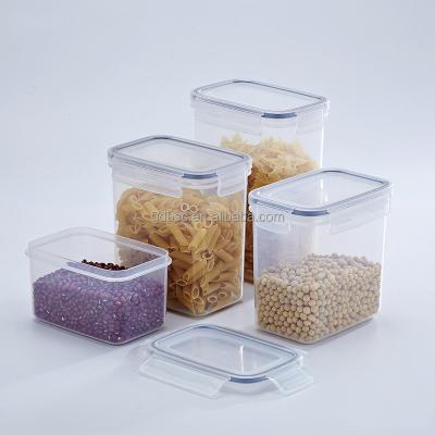 China Amazon Best Selling Viable Plastic Kitchen Storage Box Food Storage Container With Lid Clear Food Container for sale