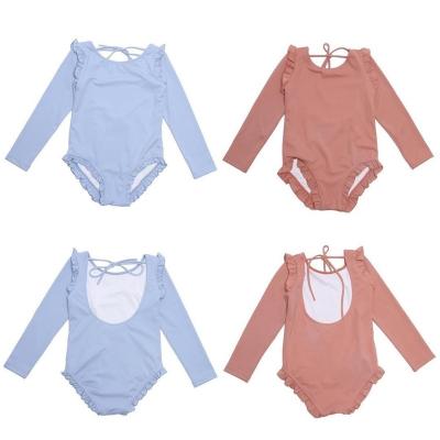 China 2019 Long Sleeve Anti-UV Young Girl Fashion Bikini Swimwear Little Girls Swimwear Sexy Swimming Suits for sale