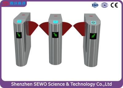 China Retractable high speed flap barrier turnstile entry systems with Patent designed for sale