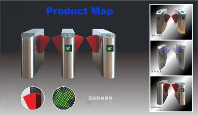 China High secure RFID biometric barcode flap barrier gate , automated security gates for sale