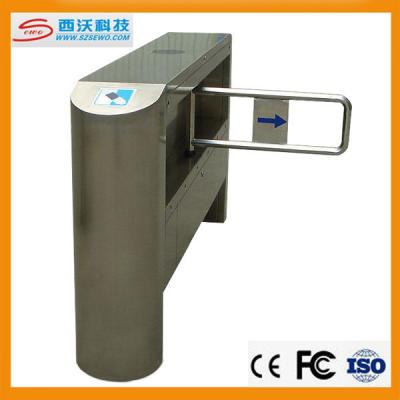 China 304 Stainless steel secure electronic counter swing barrier gate turnstile for sale