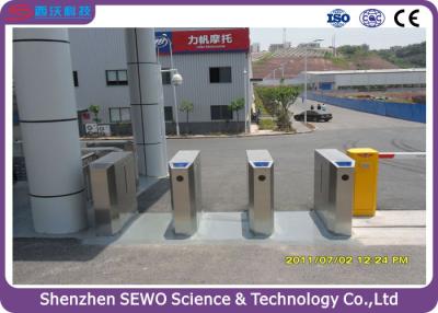 China RFID Card or Barcode Ticket Access Control Flap Barrier Turnstile for sale