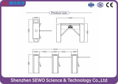 China Security  Semi - automatic Tripod Turnstile Gate For Stadium Control Pedestrian for sale