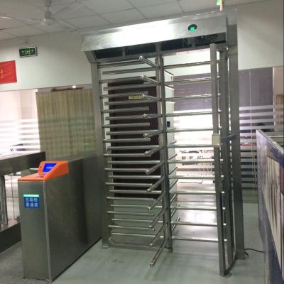 China Reliable Personal Safety  Brushed Industrial Turnstile RFID Card Reader Full Height Turnstile for sale