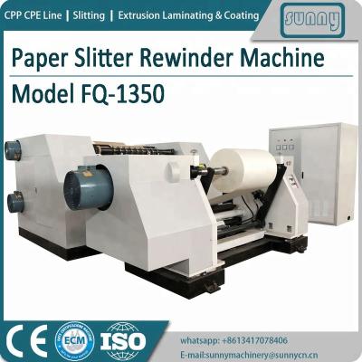 China Aluminum foil slitter rewinder laminated foil paper machine FQ1350 for sale