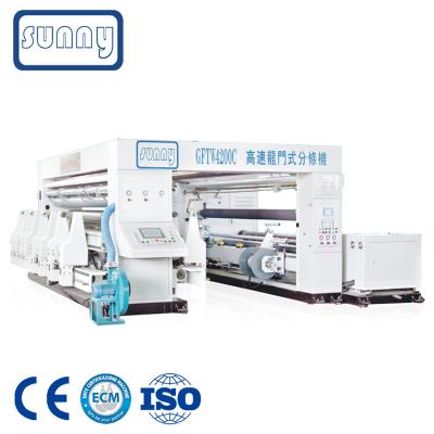 China full automatic BOPP BOPET film slitter slitter type ultrasonic slitting production line 4200mm gantry machine for sale