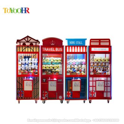 China Coin Operated Popular England Style Toy Vending Game Machine Claw Crane Machine for sale