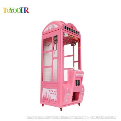 China Coin Operated Popular Pink England Style Toy Vending Game Machine Claw Crane Machine for sale