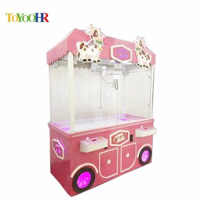 China Factory Price Pink Series Double Players Milk cart Doll Prize Vending Claw Crane Game Machine for sale