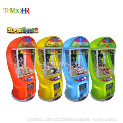 China Super box 2 Plastic material Doll Prize Vending Claw Crane Game Machine with LED for sale