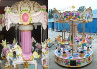 China Luxury Amusement Park Kids Carousel Rides 6 Player / Musical Carousel Horses for sale