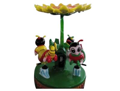 China Coin Operated Bee Paradise Carousel Electronic Mini Fairground Rides Small Carousels for sale