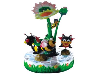 China Kids Cute Mini Cartoon Carousel Bee Paradise Amusement Ride Coin Operated Kiddie Rides for sale