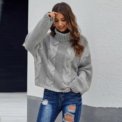 China Bulky Anti-wrinkle Ladies Winter Loose Warm Sweater Oversized Heavy Cable Knit Women's Sweaters for sale