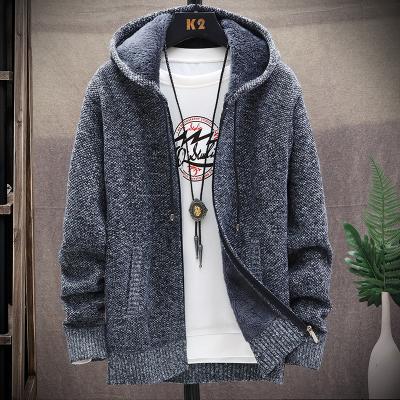 China Fashion winter anti-pilling zipper cardigan heavy thick coating hoody sweaters for men for sale