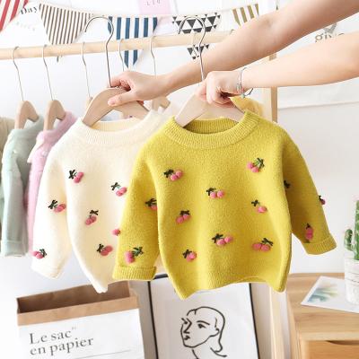 China New handmade winter anti-pilling sweater design for girl with embroidery for sale