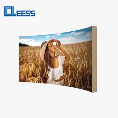 China Custom Printed Luminous Portable Backlit Banner Pop Up Displays Media Wall for sale