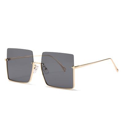 China Classic Fashion Semi-rimless Rectangular gafas de sol k6020 Vintage Sun Glasses Women Sunglasses AC Glass Metal Frame Fashion Sun Glasses Big for sale