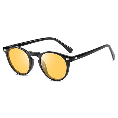 China UV400 New Style TR90 Frame TAC Lens Fashion Round Polarized TR90 Sunglasses Night Vision A1576 for sale