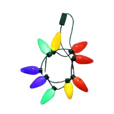 China Funny Pumpkin Party LED Light Up Mardi Gras Beads Necklaces For Carnival , Halloween for sale