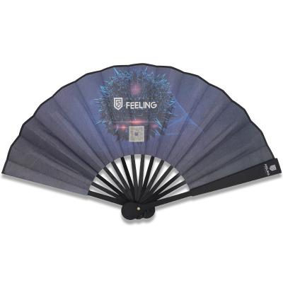 China Hot Selling China LED Light Up Plastic Promotional Folding Fan, Party Shape LED Fan With Custom Logo for sale