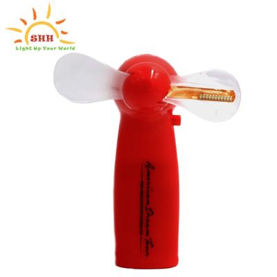 China Hotel Cooling Personal Mini Hand Held Fan with 3 AAA Batteries for sale