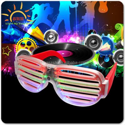 China Cool Fashion Sunglasses LED Light Glass Christmas Party Decoration Voice Control for sale